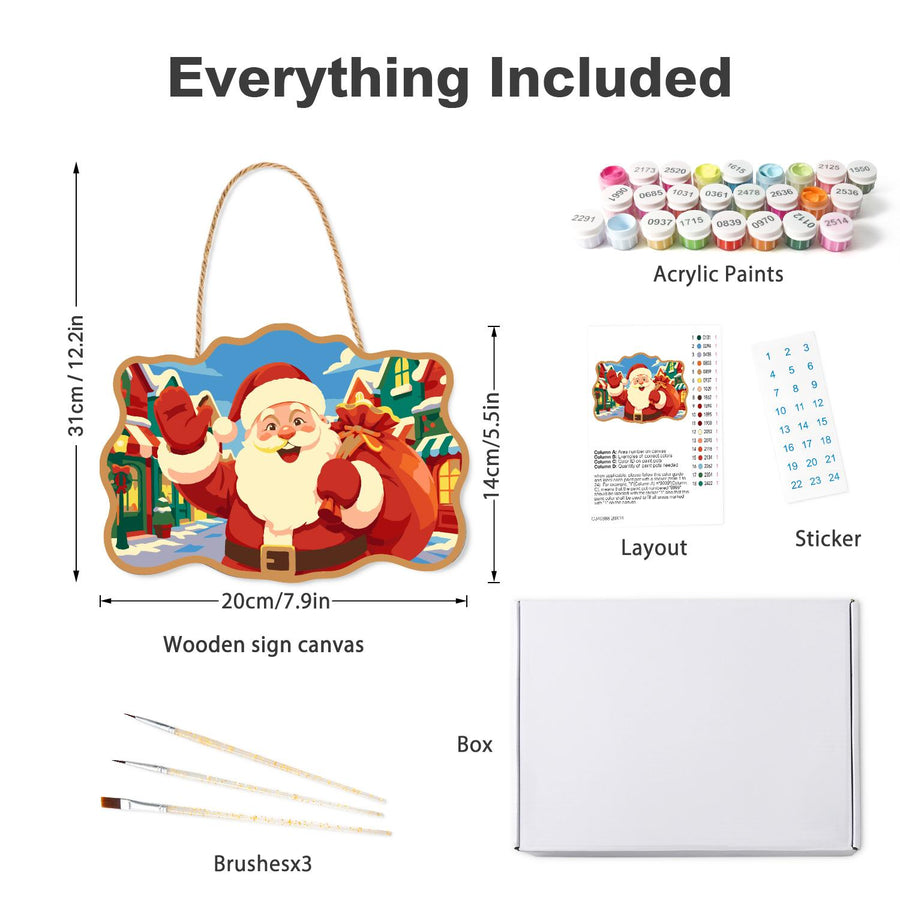 Hanging sign kit contents