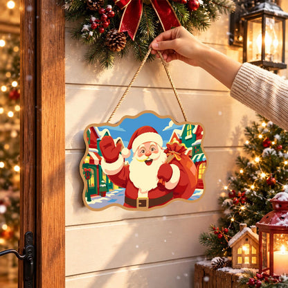 Bright Village Street Santa paint by numbers hanging sign – image 14