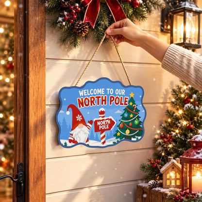 Gnome at the North Pole Post paint by numbers hanging sign – image 14
