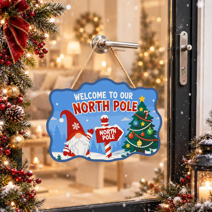 Gnome at the North Pole Post paint by numbers hanging sign – image 17