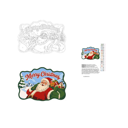 Toy Sack Santa Village Road paint by numbers hanging sign – image 19