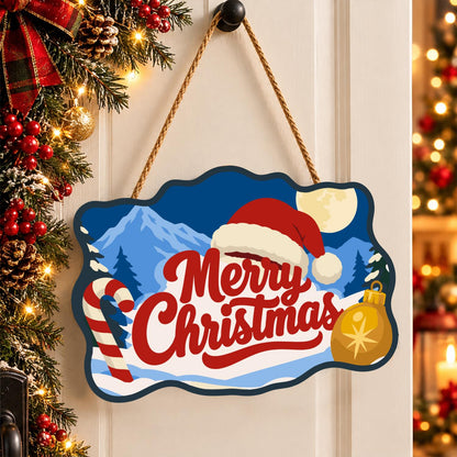 Moonlit Candy Cane Christmas paint by numbers hanging sign – image 16