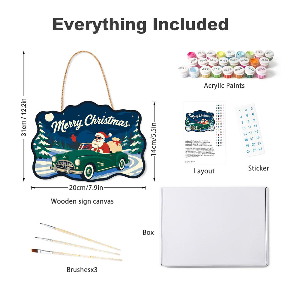 Hanging sign kit contents