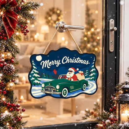 Convertible Santa Forest Cruise paint by numbers hanging sign – image 17