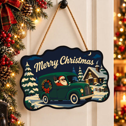 Wreath Van Santa Delivery paint by numbers hanging sign – image 16