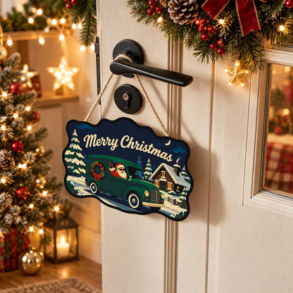 Wreath Van Santa Delivery paint by numbers hanging sign – image 18