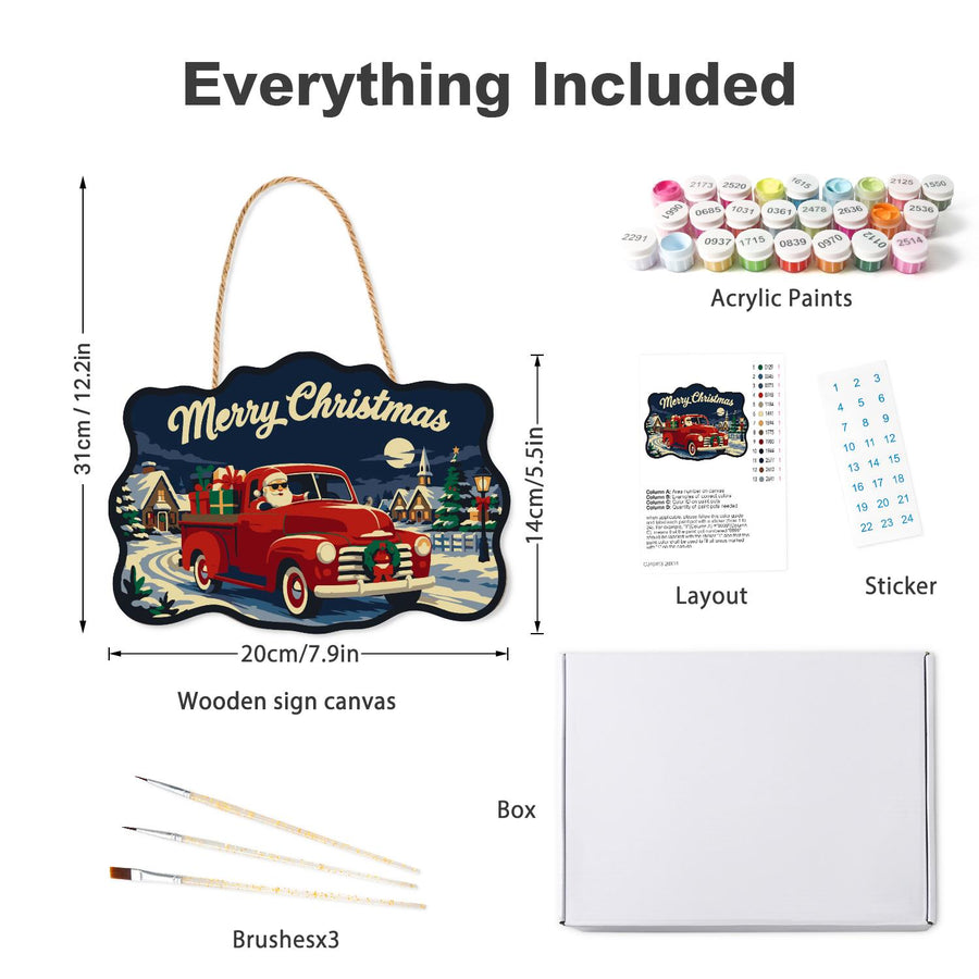 Hanging sign kit contents