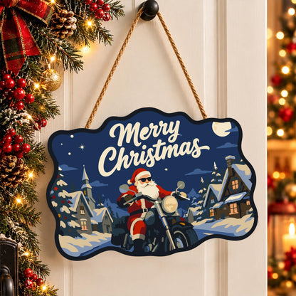 Sunglasses Santa Chopper Ride paint by numbers hanging sign – image 16