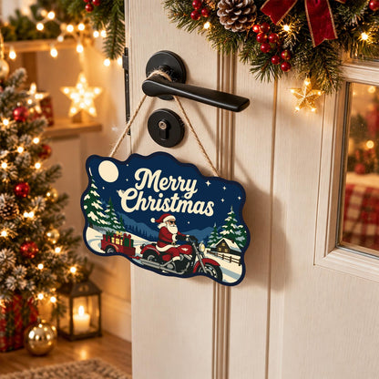 Gift Trailer Biker Santa paint by numbers hanging sign – image 18