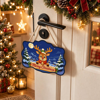 Holly Crown Reindeer Village paint by numbers hanging sign – image 18