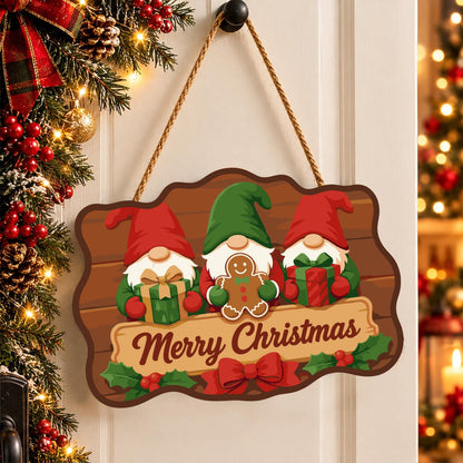 Gingerbread Gnome Trio paint by numbers hanging sign – image 16