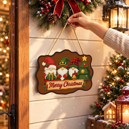 Star-Hat Gnomes and Little Tree paint by numbers hanging sign – image 14