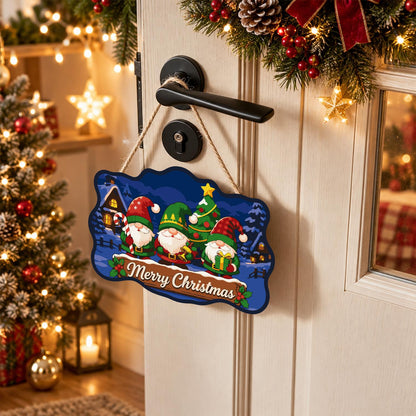Gnome Trio Under the Starry Fir paint by numbers hanging sign – image 18