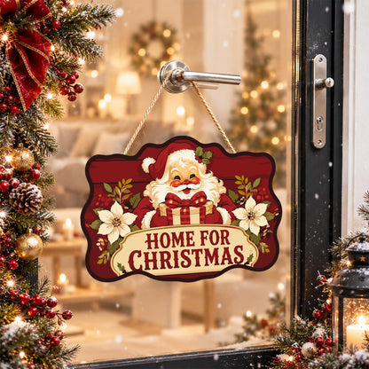 Poinsettia Santa Homecoming paint by numbers hanging sign – image 17