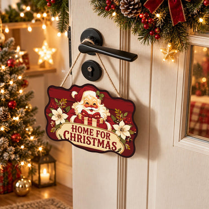 Poinsettia Santa Homecoming paint by numbers hanging sign – image 18