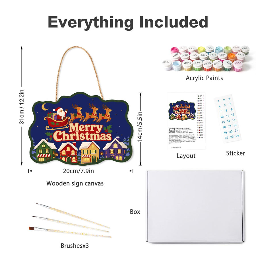 Hanging sign kit contents