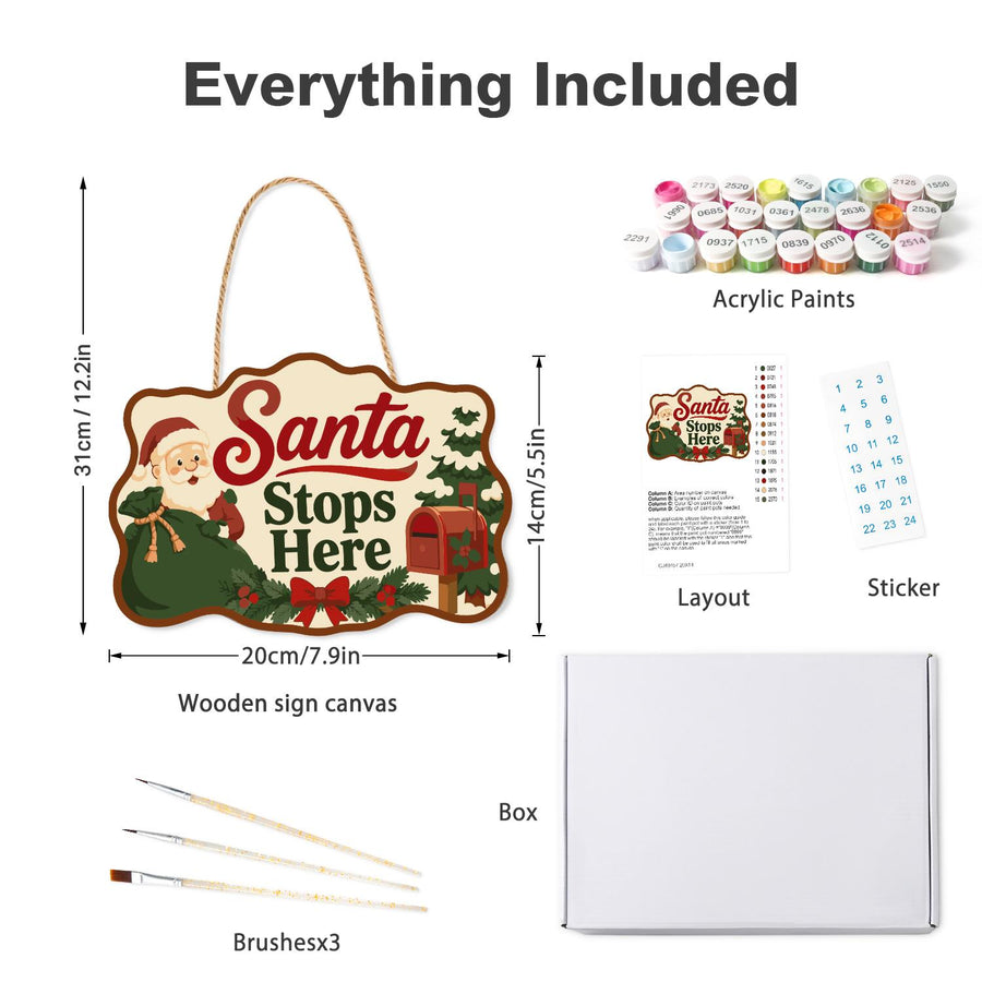 Hanging sign kit contents