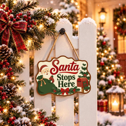 Green Sack Santa Mailbox Stop paint by numbers hanging sign – image 15
