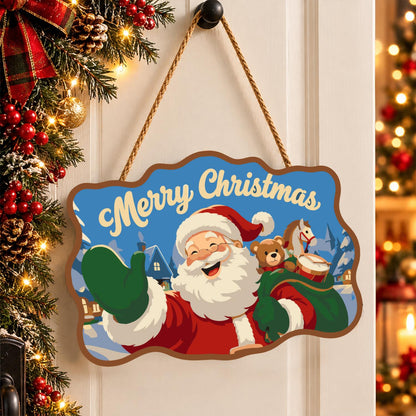 Santa's Teddy Bear Toy Sack paint by numbers hanging sign – image 16