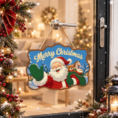 Santa's Teddy Bear Toy Sack paint by numbers hanging sign – image 17