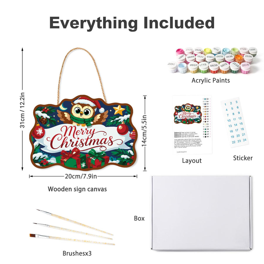Hanging sign kit contents