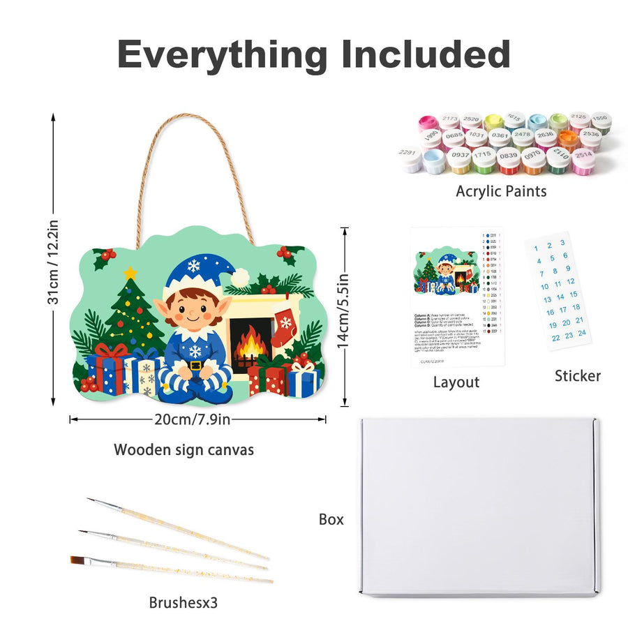 Hanging sign kit contents
