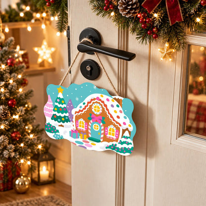 Gumdrop Gingerbread Cottage paint by numbers hanging sign – image 18
