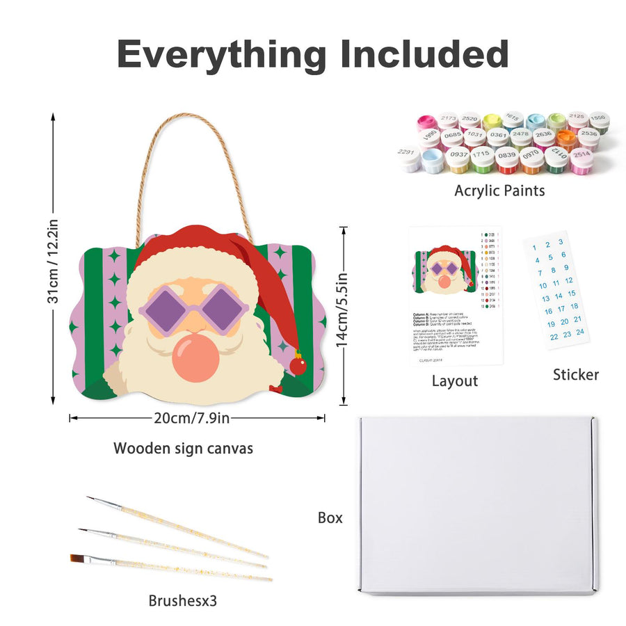 Hanging sign kit contents