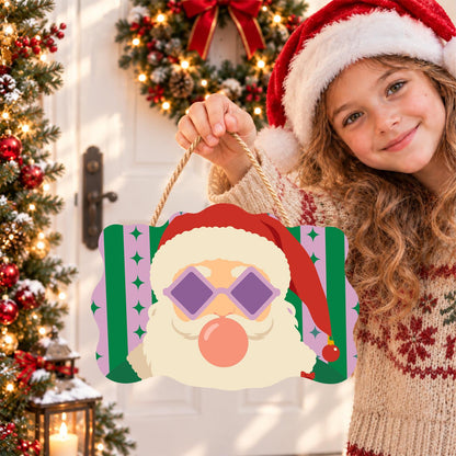 Coral Bubble Santa in Lilac Shades paint by numbers hanging sign – image 13