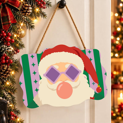 Coral Bubble Santa in Lilac Shades paint by numbers hanging sign – image 16
