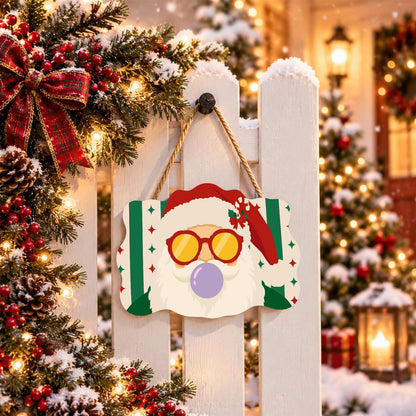Purple Bubble Santa in Gold Shades paint by numbers hanging sign – image 15