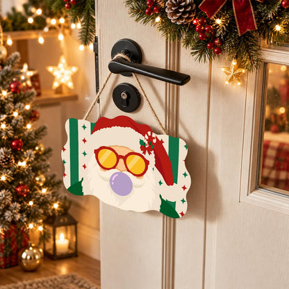 Purple Bubble Santa in Gold Shades paint by numbers hanging sign – image 18