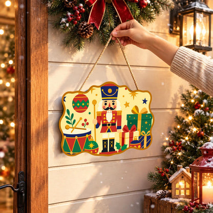 Nutcracker Guard with Gift Pile paint by numbers hanging sign – image 14