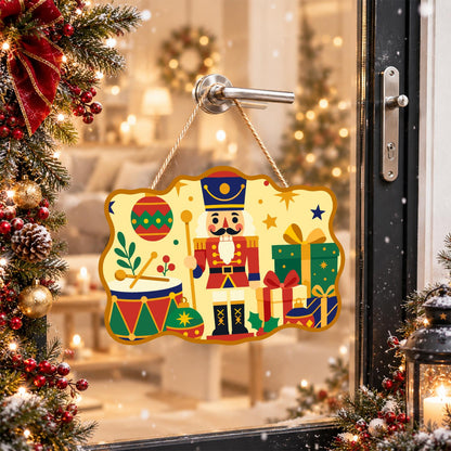 Nutcracker Guard with Gift Pile paint by numbers hanging sign – image 17