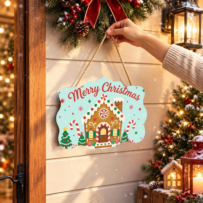 Peppermint Gingerbread House paint by numbers hanging sign – image 14