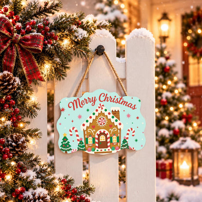 Peppermint Gingerbread House paint by numbers hanging sign – image 15