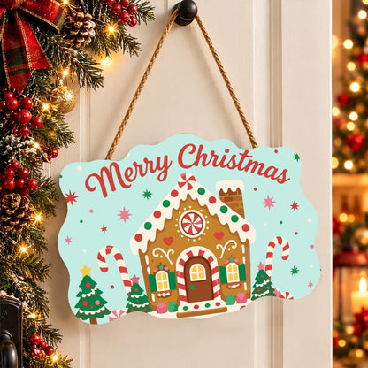 Peppermint Gingerbread House paint by numbers hanging sign – image 16