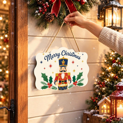 Drumming Nutcracker in Holly paint by numbers hanging sign – image 14