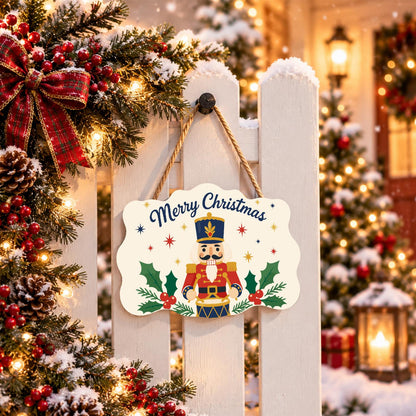 Drumming Nutcracker in Holly paint by numbers hanging sign – image 15