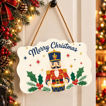 Drumming Nutcracker in Holly paint by numbers hanging sign – image 16