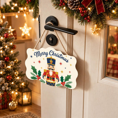 Drumming Nutcracker in Holly paint by numbers hanging sign – image 18
