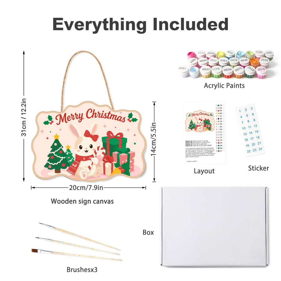 Hanging sign kit contents
