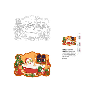 Beard-Deep Santa Bubble Bath paint by numbers hanging sign – image 19