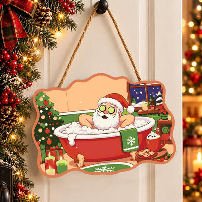 Arms-Wide Santa Spa Soak paint by numbers hanging sign – image 16