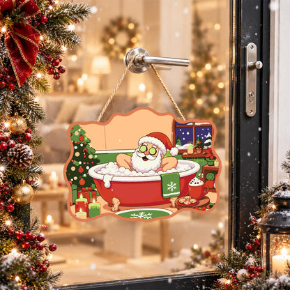 Arms-Wide Santa Spa Soak paint by numbers hanging sign – image 17