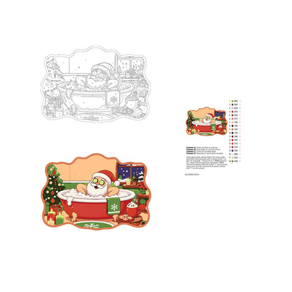 Arms-Wide Santa Spa Soak paint by numbers hanging sign – image 19