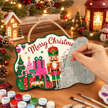 Rocking Horse Nutcracker Toyland paint by numbers hanging sign – image 7