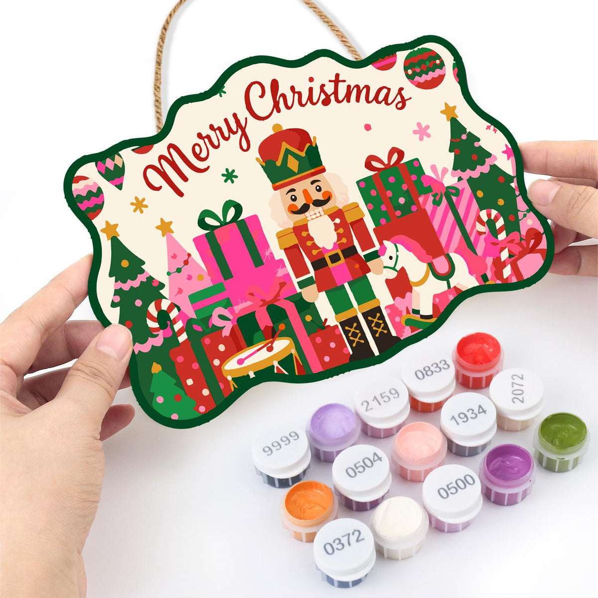 Rocking Horse Nutcracker Toyland paint by numbers hanging sign – image 9