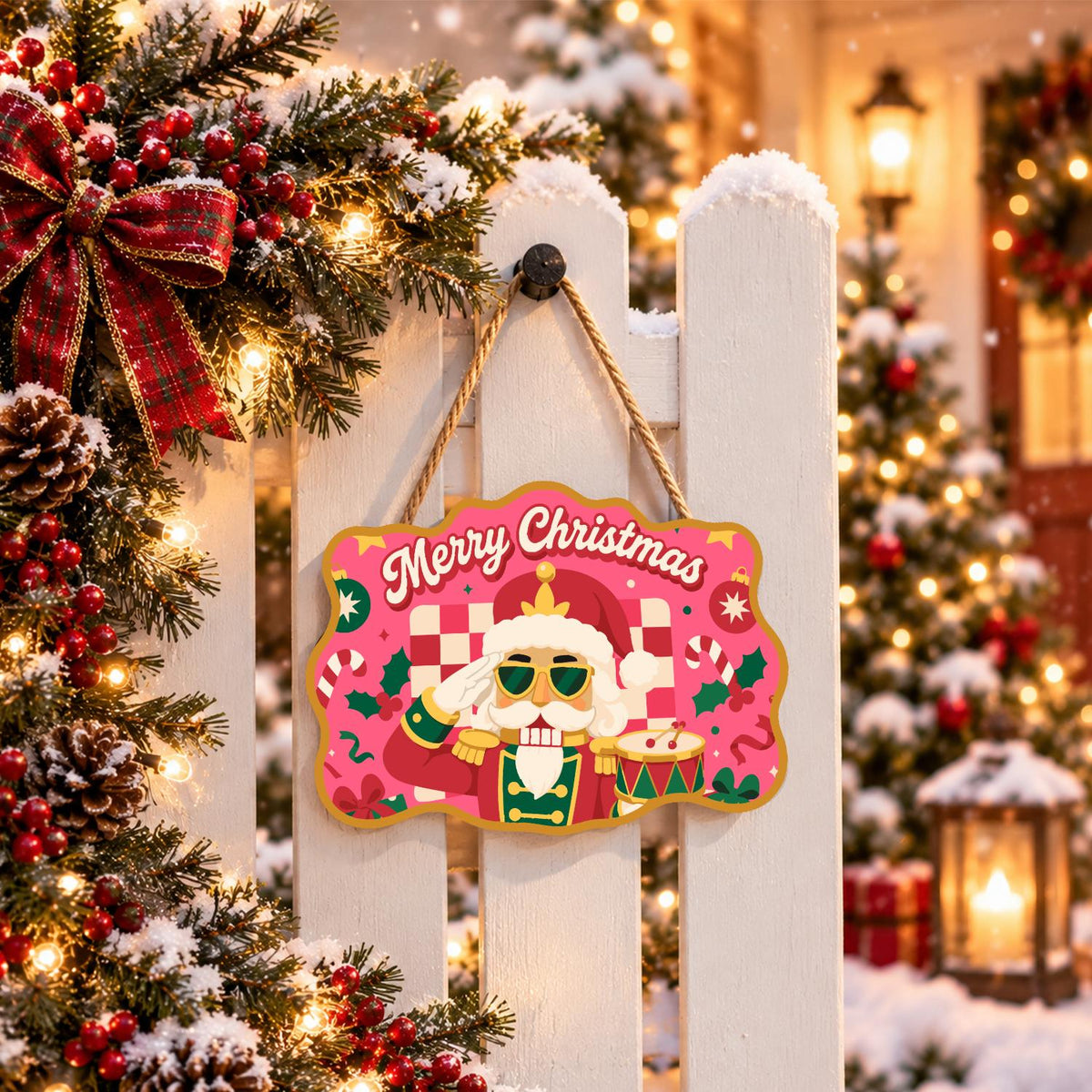 Saluting Nutcracker in Shades paint by numbers hanging sign – image 15