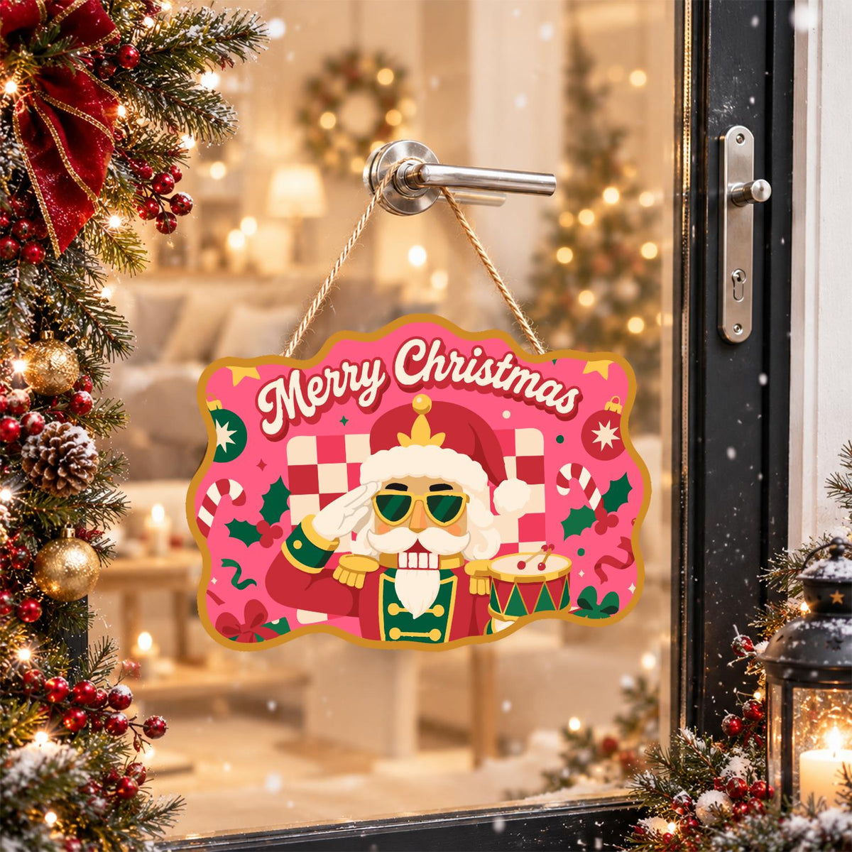 Saluting Nutcracker in Shades paint by numbers hanging sign – image 17